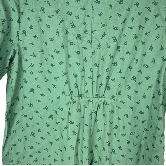 The Nines by Hatch Button Romper Jumpsuit Green Floral Maternity Size XXL - Picture 14 of 15